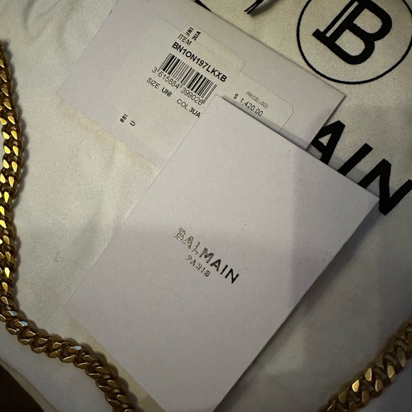 Balmain Genuine Snakeskin Wallet on Chain (Removable Chain) MSRP $1420 - Picture 7 of 7